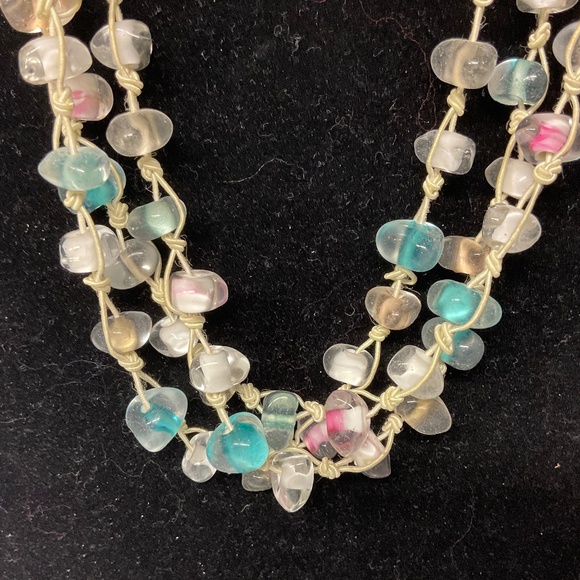Three Strand Beaded Necklace - Picture 2 of 8